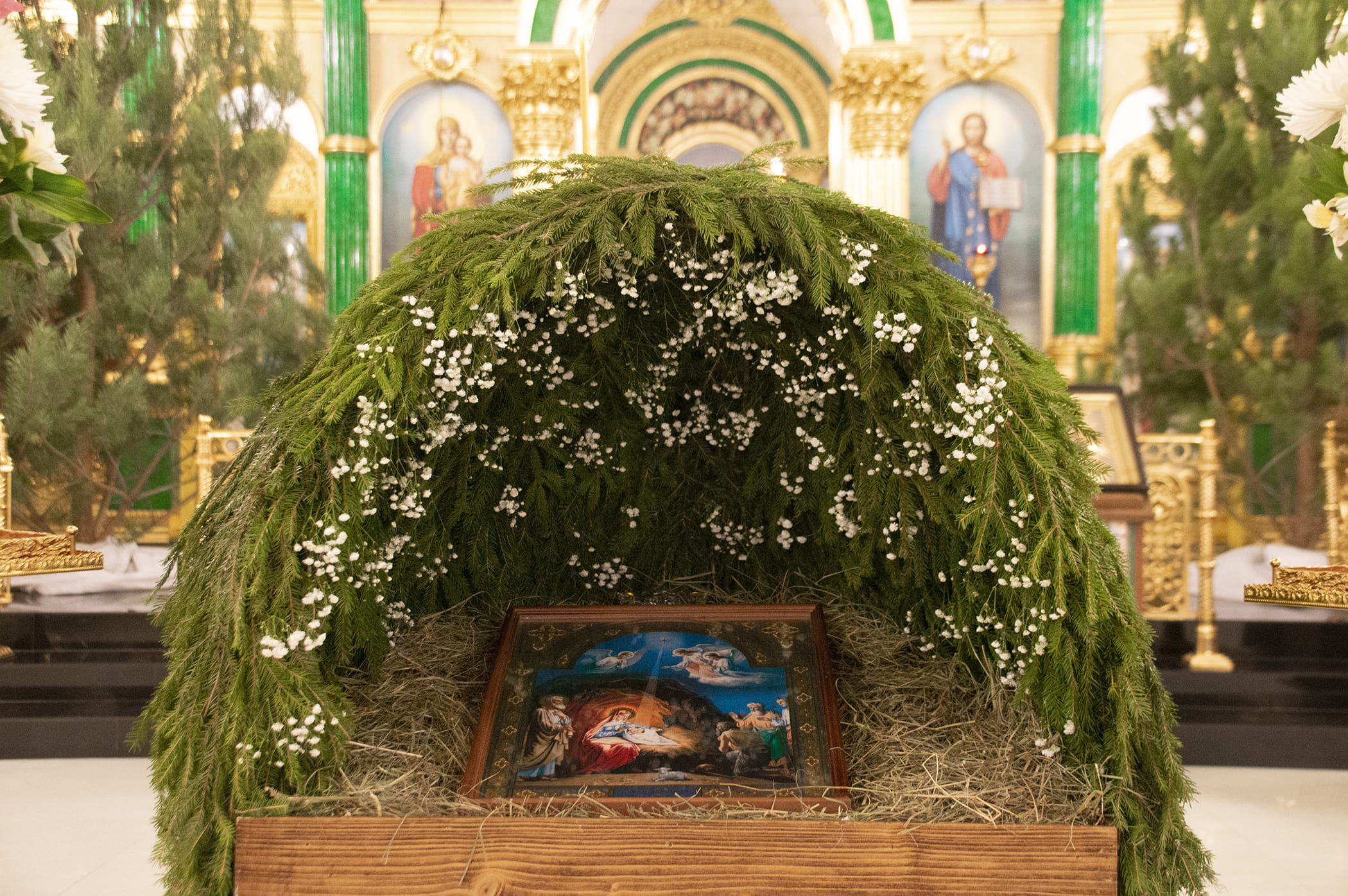 В мужском монастыре «Нило-Столобенская пустынь» встретили праздник Рождества Христова 1